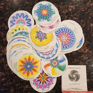 Cosmic Deck Of Initiation Barbara DeLong Circular Mandala Cards 1992 Book Boxed
